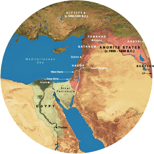 map of Abrahams time