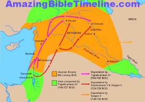 israel assyria away map assyrians carrying bible timeline deportation jews amazingbibletimeline history