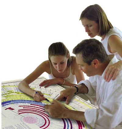 family looking at amazing bible timeline